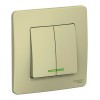 Выключатель 2-клавишный SYSTEME ELECTRIC BLANCA, скрытый монтаж, бежевый, BLNVS010517