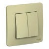 Выключатель 2-клавишный SYSTEME ELECTRIC BLANCA, скрытый монтаж, бежевый, BLNVS010507