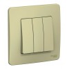 Выключатель 3-клавишный SYSTEME ELECTRIC BLANCA, скрытый монтаж, бежевый, BLNVS100507