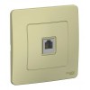 Розетка телефонная RJ11 SYSTEME ELECTRIC BLANCA, скрытый монтаж, бежевый, BLNIS011007