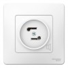 Розетка радио SYSTEME ELECTRIC BLANCA, оконечная, скрытый монтаж, белый, BLNPS000011