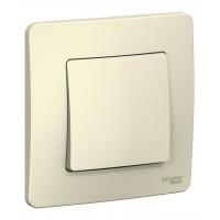 Выключатель 1-клавишный SYSTEME ELECTRIC BLANCA, скрытый монтаж, молочный, BLNVS010102