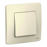 Выключатель 1-клавишный SYSTEME ELECTRIC BLANCA, скрытый монтаж, молочный, BLNVS006102