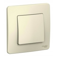 Переключатель 1-клавишный SYSTEME ELECTRIC BLANCA, скрытый монтаж, молочный, BLNVS010602