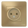 Розетка SYSTEME ELECTRIC BLANCA, скрытый монтаж, без заземления, титан