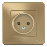 Розетка SYSTEME ELECTRIC BLANCA, скрытый монтаж, без заземления, титан