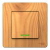 Выключатель 1-клавишный SYSTEME ELECTRIC BLANCA с подсветкой, скрытый монтаж, ясень, BLNVS010115