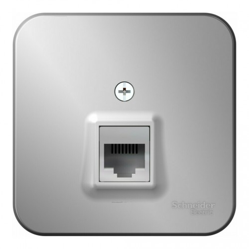 Розетка компьютерная RJ45 SYSTEME ELECTRIC BLANCA, открытый монтаж, алюминий, BLNIA045003