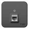 Розетка компьютерная RJ45 SYSTEME ELECTRIC BLANCA, открытый монтаж, антрацит, BLNIA045006