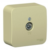 Розетка TV SYSTEME ELECTRIC BLANCA, оконечная, открытый монтаж, бежевый, BLNTA000017