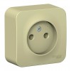 Розетка SYSTEME ELECTRIC BLANCA, открытый монтаж, без заземления, бежевый