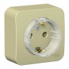 Розетка SYSTEME ELECTRIC BLANCA, открытый монтаж, с заземлением, бежевый, BLNRA110117