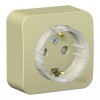 Розетка SYSTEME ELECTRIC BLANCA, открытый монтаж, с заземлением, со шторками, бежевый, BLNRA111117