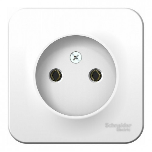 Розетка SYSTEME ELECTRIC BLANCA, открытый монтаж, без заземления, белый
