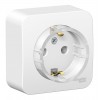 Розетка SYSTEME ELECTRIC BLANCA, открытый монтаж, с заземлением, белый, BLNRA110111