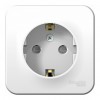 Розетка SYSTEME ELECTRIC BLANCA, открытый монтаж, с заземлением, со шторками, белый, BLNRA011101