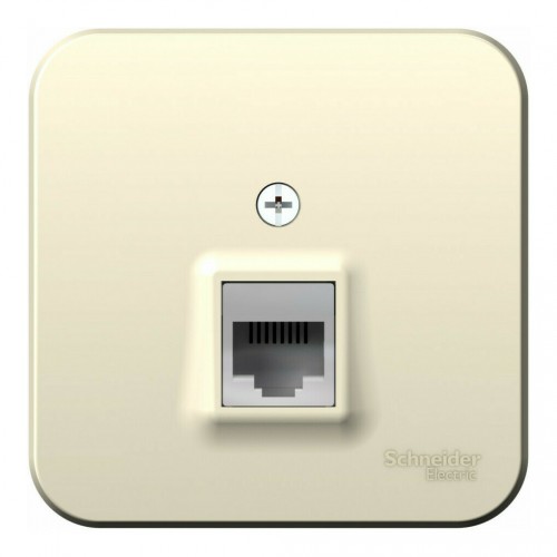Розетка телефонная RJ11 SYSTEME ELECTRIC BLANCA, открытый монтаж, молочный, BLNIA011002