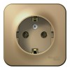 Розетка SYSTEME ELECTRIC BLANCA, открытый монтаж, с заземлением, титан, BLNRA010114
