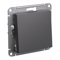 Выключатель 1-клавишный SYSTEME ELECTRIC ATLASDESIGN, скрытый монтаж, базальт, ATN001411