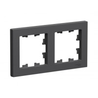 Рамка 2 поста SYSTEME ELECTRIC ATLASDESIGN, базальт, ATN001402
