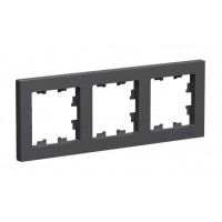 Рамка 3 поста SYSTEME ELECTRIC ATLASDESIGN, базальт, ATN001403