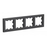 Рамка 4 поста SYSTEME ELECTRIC ATLASDESIGN, базальт, ATN001404