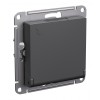 Розетка SYSTEME ELECTRIC ATLASDESIGN, скрытый монтаж, с заземлением, с крышкой, базальт, ATN001446