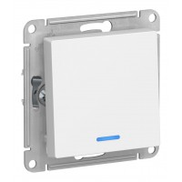 Выключатель 1-клавишный SYSTEME ELECTRIC ATLASDESIGN с подсветкой, скрытый монтаж, лотос, ATN001313