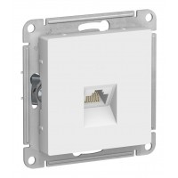 Розетка компьютерная RJ45 SYSTEME ELECTRIC ATLASDESIGN, скрытый монтаж, лотос, ATN001383