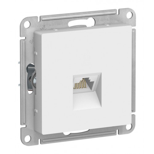 Розетка компьютерная RJ45 SYSTEME ELECTRIC ATLASDESIGN, скрытый монтаж, лотос, ATN001383