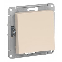 Выключатель 1-клавишный двухполюсный SYSTEME ELECTRIC ATLASDESIGN, скрытый монтаж, бежевый, ATN000221