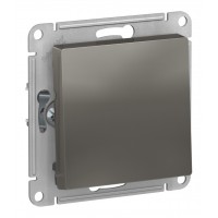 Выключатель 1-клавишный двухполюсный SYSTEME ELECTRIC ATLASDESIGN, скрытый монтаж, сталь, ATN000921