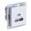 Розетка USB+USB type C SYSTEME ELECTRIC ATLASDESIGN, скрытый монтаж, лотос, ATN001329