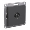 Розетка TV SYSTEME ELECTRIC ATLASDESIGN, проходная, скрытый монтаж, базальт, ATN001492