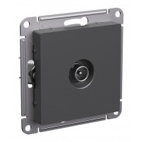 Розетка TV SYSTEME ELECTRIC ATLASDESIGN, проходная, скрытый монтаж, базальт, ATN001492
