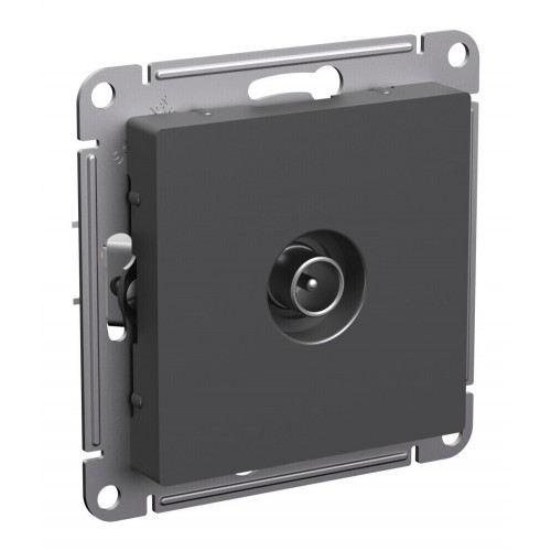 Розетка TV SYSTEME ELECTRIC ATLASDESIGN, проходная, скрытый монтаж, базальт, ATN001492