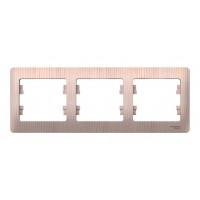 Рамка 3 поста SYSTEME ELECTRIC GLOSSA, сосна, GSL001503