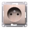 Розетка SYSTEME ELECTRIC GLOSSA, скрытый монтаж, без заземления, сосна, GSL001541