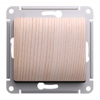 Переключатель 1-клавишный SYSTEME ELECTRIC GLOSSA, скрытый монтаж, сосна, GSL001561
