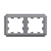 Рамка 2 поста SYSTEME ELECTRIC ATLASDESIGN ANTIQUE, сталь, ATN100902