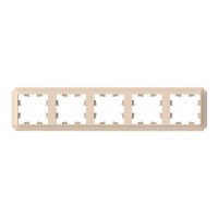 Рамка 5 постов SYSTEME ELECTRIC ATLASDESIGN ANTIQUE, песочный, ATN101205