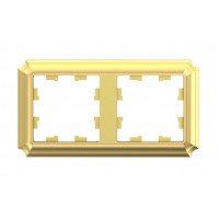 Рамка 2 поста ATLASDESIGN ANTIQUE, золотой, ATN101602
