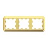 Рамка 3 поста ATLASDESIGN ANTIQUE, золотой, ATN101603