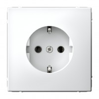 Розетка SYSTEME ELECTRIC ARTGALLERY, скрытый монтаж, с заземлением, белый, GAL000143
