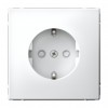 Розетка SYSTEME ELECTRIC ARTGALLERY, скрытый монтаж, с заземлением, со шторками, белый, GAL000145