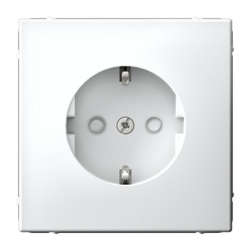 Розетка SYSTEME ELECTRIC ARTGALLERY, скрытый монтаж, с заземлением, со шторками, белый, GAL000145