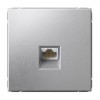Розетка компьютерная RJ45 SYSTEME ELECTRIC ARTGALLERY, скрытый монтаж, алюминий, GAL000386