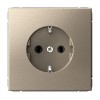 Розетка SYSTEME ELECTRIC ARTGALLERY, скрытый монтаж, с заземлением, шампань, GAL000543