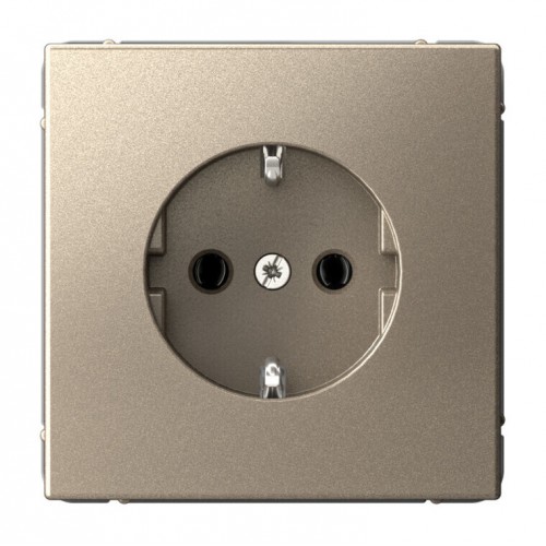 Розетка SYSTEME ELECTRIC ARTGALLERY, скрытый монтаж, с заземлением, шампань, GAL000543