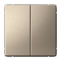 Выключатель 2-клавишный SYSTEME ELECTRIC ARTGALLERY, скрытый монтаж, шампань, GAL000551